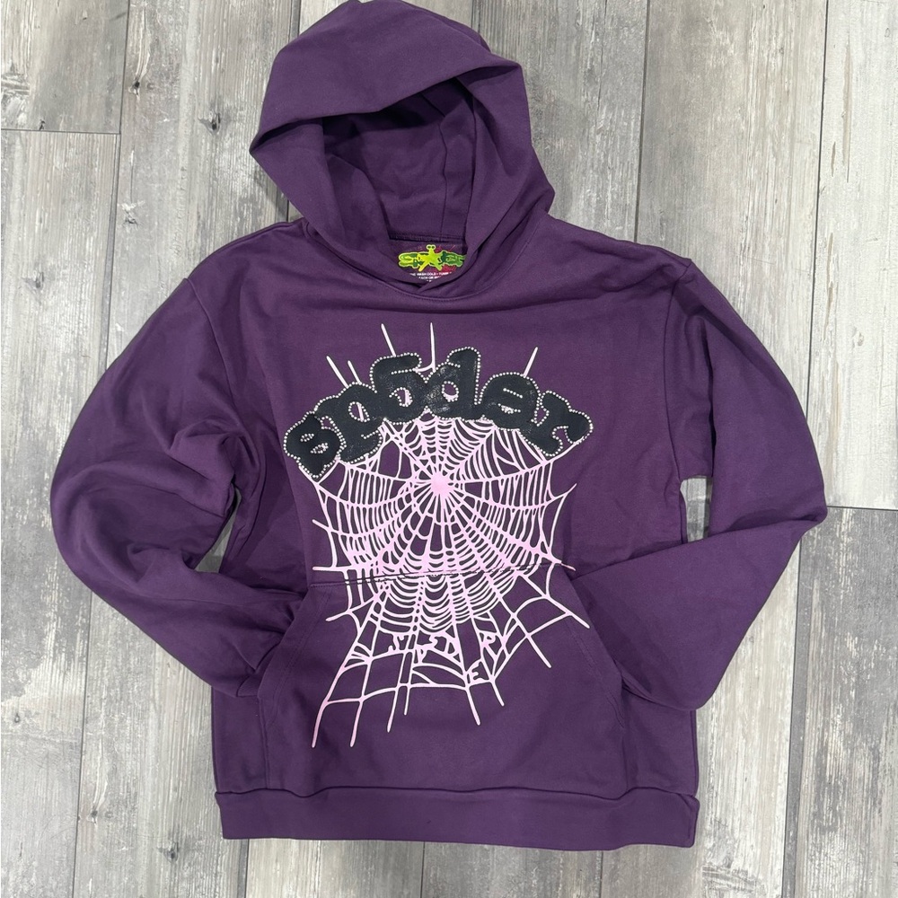 *SOLD* Sp5der Web Hoodie ‘Grape’ Medium